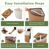Bamboo Hamper Corner Laundry Basket  product image