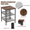 3-Tier Industrial Side Table Nightstand (Set of 2) product image