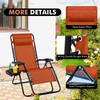 Folding Zero Gravity Reclining Lounge Chairs (2-Pack) product image
