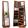 2-in-1 Lockable Mirrored 360° Rotating Jewelry Armoire product image