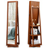 2-in-1 Lockable Mirrored 360° Rotating Jewelry Armoire product image