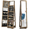 2-in-1 Lockable Mirrored 360° Rotating Jewelry Armoire product image