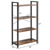 4-Tier Industrial Bookcase Shelves product image