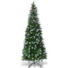 Snow Flocked Unlit Pencil Christmas Tree with Pine Cones product image