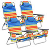 5-Position Outdoor Folding Backpack Beach Reclining Chair with Pillow (4-Pack) product image