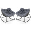 Oversized PE Wicker Patio Rocking Chair product image