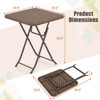 23.5" Indoor or Outdoor Square Plastic Folding Table product image