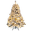4.5-Foot Pre-Lit Premium Snow Flocked Christmas Tree with 150 Lights product image
