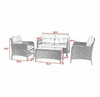 4-Piece Patio Rattan Furniture Set with Loveseat, Chairs, and Table product image