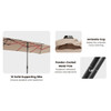 15-Foot Double-Sized Patio Umbrella with Crank Handle & Vented Tops product image