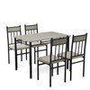 5-Piece Dining Set with Faux Marble Top Table product image