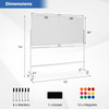 72" X 36" Double-sided Magnetic Whiteboard With Stand product image