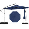 10-foot Offset Hanging Umbrella with Base (With or Without Lights) product image