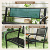 50" Garden Bench with Patterned Backrest and Curved Armrests product image
