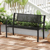 50" Garden Bench with Patterned Backrest and Curved Armrests product image