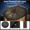 10-foot Solar Patio Umbrella with 3-Tier Vented Top and 32 LED Lights product image