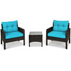 Cushioned Rattan 3-Piece Patio Furniture Set product image