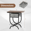 Side Table with Foldable Fabric Drawer (1- or 2-Pack) product image