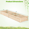 8' x 2' Wooden Raised Garden Bed (2 Types) product image