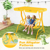 2-Seat Toddler Porch Swing with Metal Stand and Adjustable Canopy product image