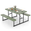 Picnic Table for 2-4 People with Adjustable Footpads and Umbrella Hole product image