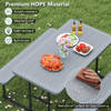 Picnic Table for 2-4 People with Adjustable Footpads and Umbrella Hole product image