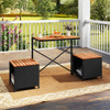 2-in-1 Outdoor Convertible Bench with Built-in Storage Space product image