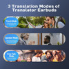 AI Language Translation Earbuds, Translation Earbuds Real Time, 144 Languages Online Translation, Two Way Translator for iOS for Android, White product image