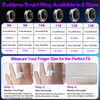 Smart Ring with Display Screen & Touch Button,Bluetooth Connection for Women Men,Fitness Tracker Sleep Monitoring Waterproof(Gold-8#) product image