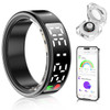 Smart Ring with Display Screen & Touch Button,Bluetooth Connection for Women Men,Fitness Tracker Sleep Monitoring Waterproof(Black-10#) product image