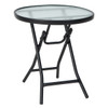 Patio Side Table with Tempered Glass Tabletop product image