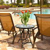 Patio Side Table with Tempered Glass Tabletop product image
