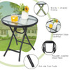 Patio Side Table with Tempered Glass Tabletop product image