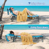 Beach Chaise Lounge with Face Hole Pillows & 5-Position Adjust product image