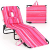 Beach Chaise Lounge with Face Hole Pillows & 5-Position Adjust product image