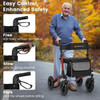 Folding Walker with 9" Pneumatic Tires and Adjustable Handle Height product image