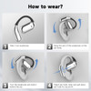Bluetooth AI Translator Wireless Open Earphone 144 Language Real-Time Translate LED Full-Color Touch Screen Earphones Color Silver And White product image
