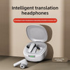 144 Language AI Translator Headphones Bluetooth 5.4 Simultaneous Interpretation Earphone Ai Voice Real Time Translator Earbuds Color Grey product image