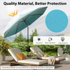 10FT Solar Patio Umbrella with 96 LED Lights and 35° Tilt product image