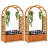 Wooden Raised Garden Bed with Lattice Trellises product image