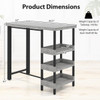 43.5" Outdoor Bar Table with Tempered Glass Top  product image