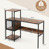 Computer Desk with 2-Tier Open Shelves product image