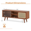 Mid-Century Modern TV Stand with Adjustable Shelf product image