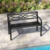 45.5" Outdoor Patio Garden Bench with Curved Armrests product image