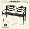 45.5" Outdoor Patio Garden Bench with Curved Armrests product image