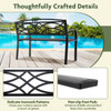 45.5" Outdoor Patio Garden Bench with Curved Armrests product image