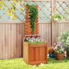 Wooden Raised Garden Bed with Open-Ended Base and Trellis product image