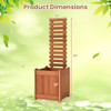 Wooden Raised Garden Bed with Open-Ended Base and Trellis product image
