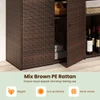 Outdoor PE Wicker Storage Cabinet with 3 Doors and Adjustable Shelves product image