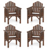Outdoor Wood Armchair with Reclined Backrest product image